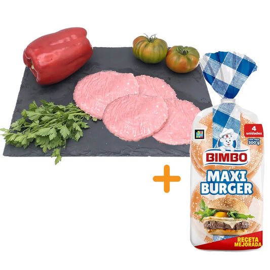 Pack Hamburguesas de Pollo + Bimbo Maxi Burger - 4 UND